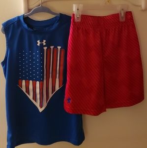 Boy's Under Armour Shirt & Shorts